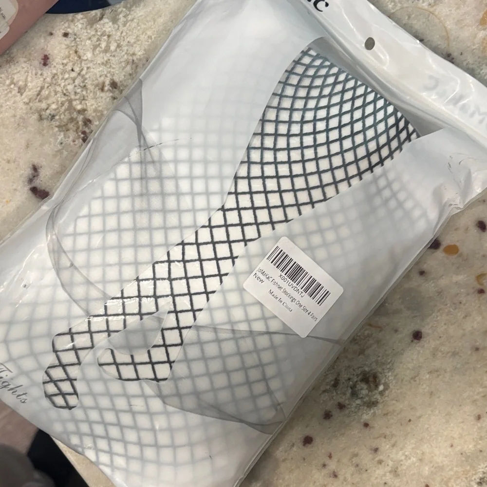 Black thigh high Fishnet Tights